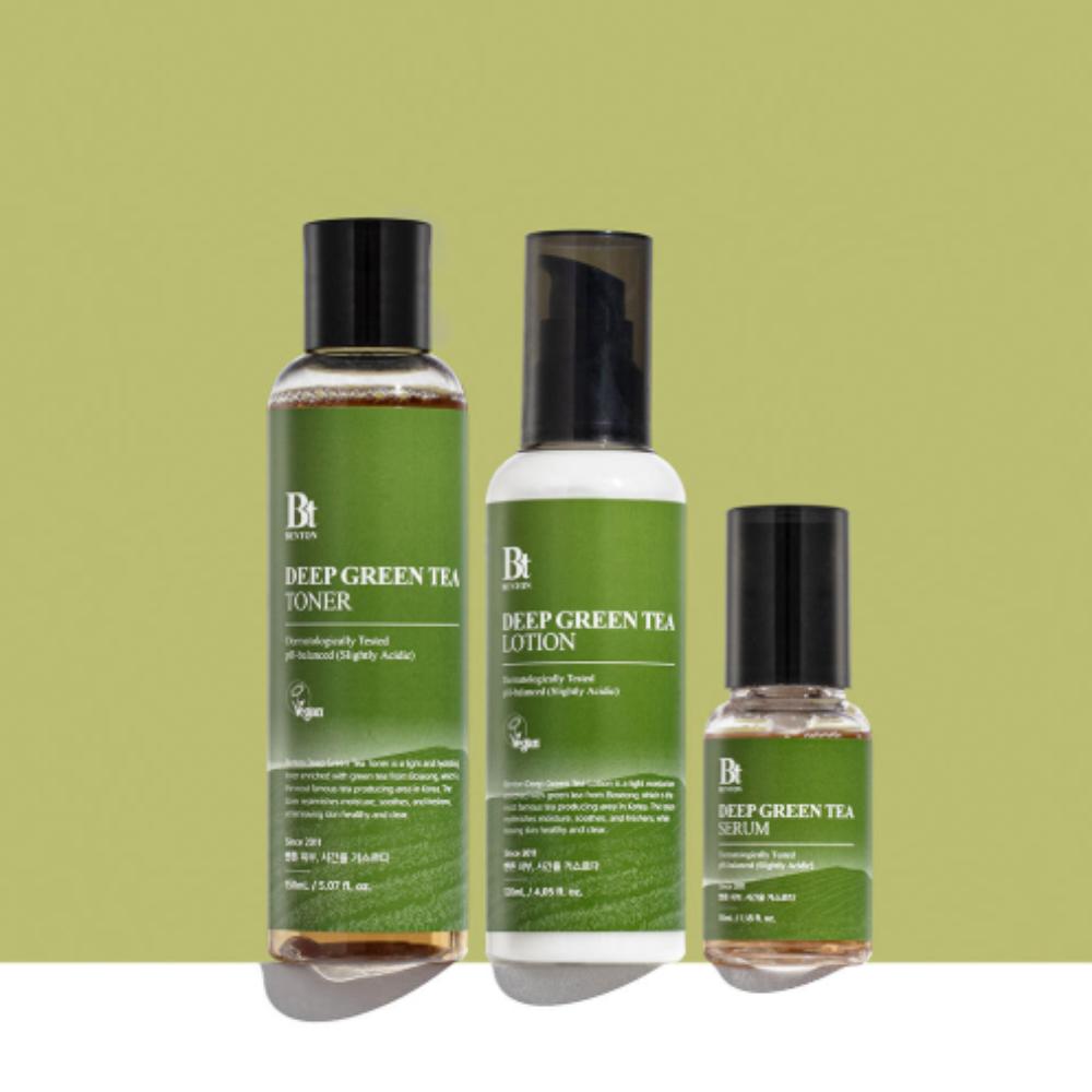 

Benton Deep Green Tea Skincare Set – Toner, Lotion & Serum for Hydration and Oil Balance
