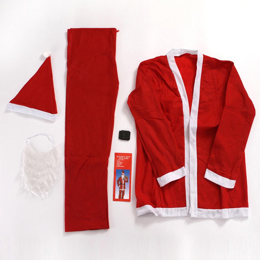 Men Santa Claus Costumes Older Kids Adult Circus XMAS Outfit Fancy Children's Fantasy Cosplay Clothing Dress Up Carnival