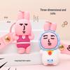 Pink Rabbit Keychain - Cartoon Doll Bag Pendant