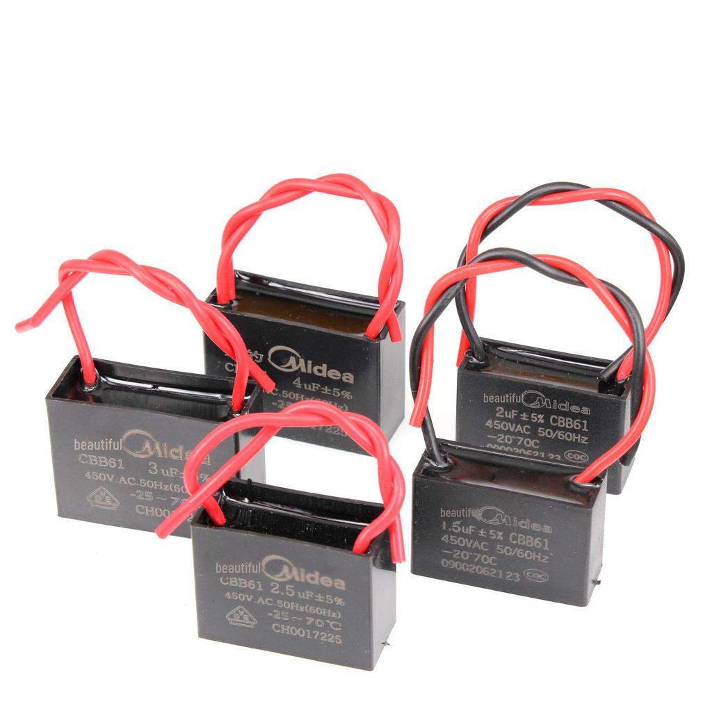 CBB61 Ceiling Fan Start Capacitor (1.2-5UF, 450V) for Range Hoods