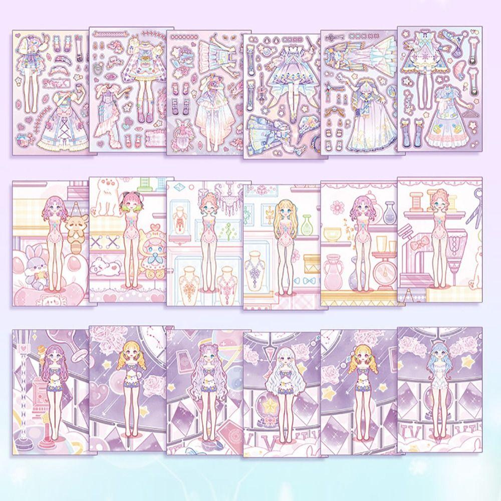 Cartoon Decorative Stickers DIY Decorative Decals Fashion Dress Up Sticker