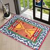 Vintage Bohemian Geometric Tribal Print Non-Slip Door Mat Washable Absorbent Entryway Rug for Home Kitchen Bathroom Decor