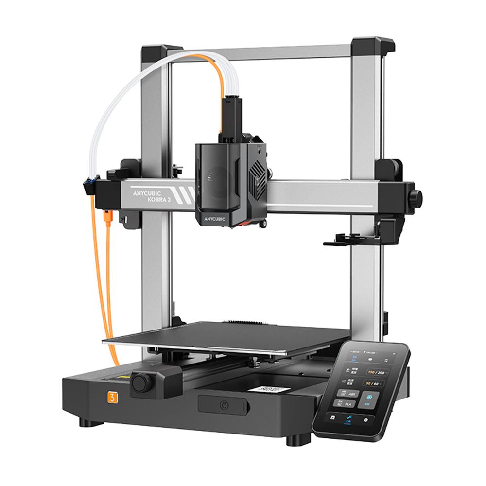 ANYCUBIC KOBRA 3 COMBO 3D-Drucker, mit ACE Pro, Max. 600mm/s Geschwindigkeit, Duales PTC-Heizsystem, Intelligenter Mehrfarbdruck