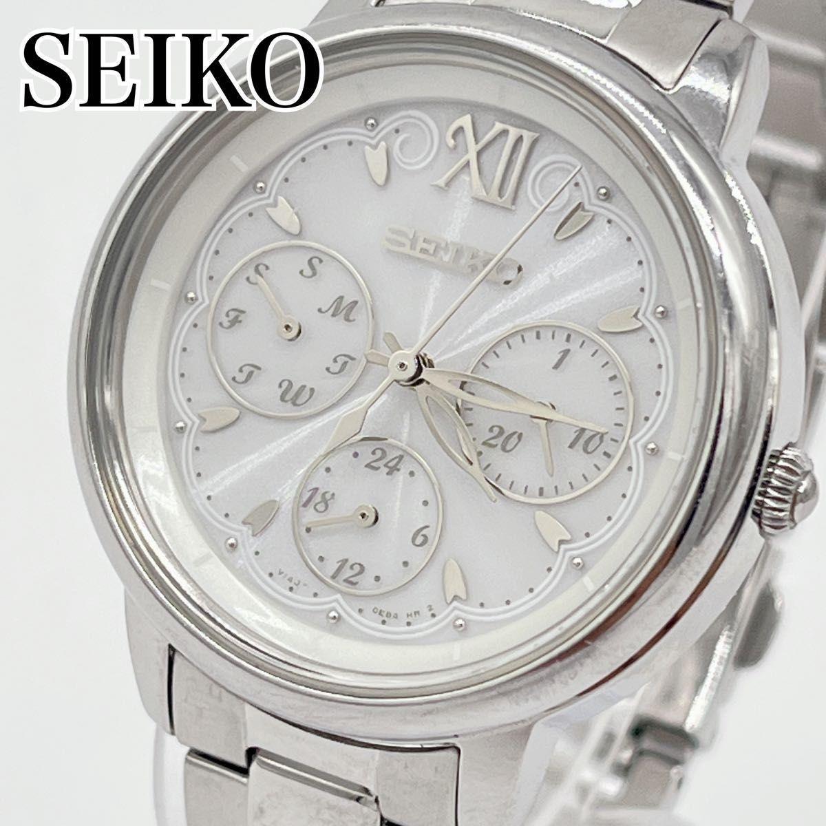 Adult Women s Good Condition SEIKO tisse SWFJ005 Silver Watch Silver Dial Quartz Operation