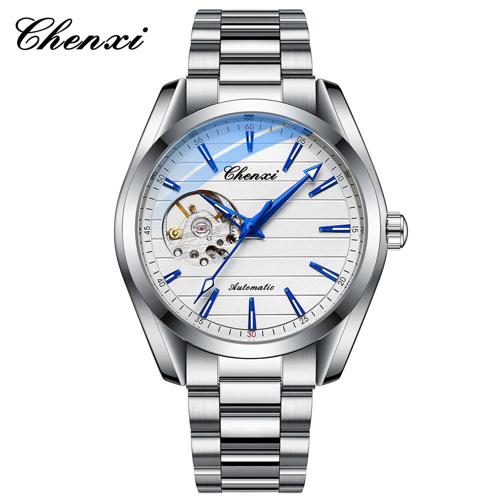 CHENXI Business Mechanical Men's Watch Fully Automatic Skeleton Round Dial Men's Wristwatch Luminous Waterproof Man Watch