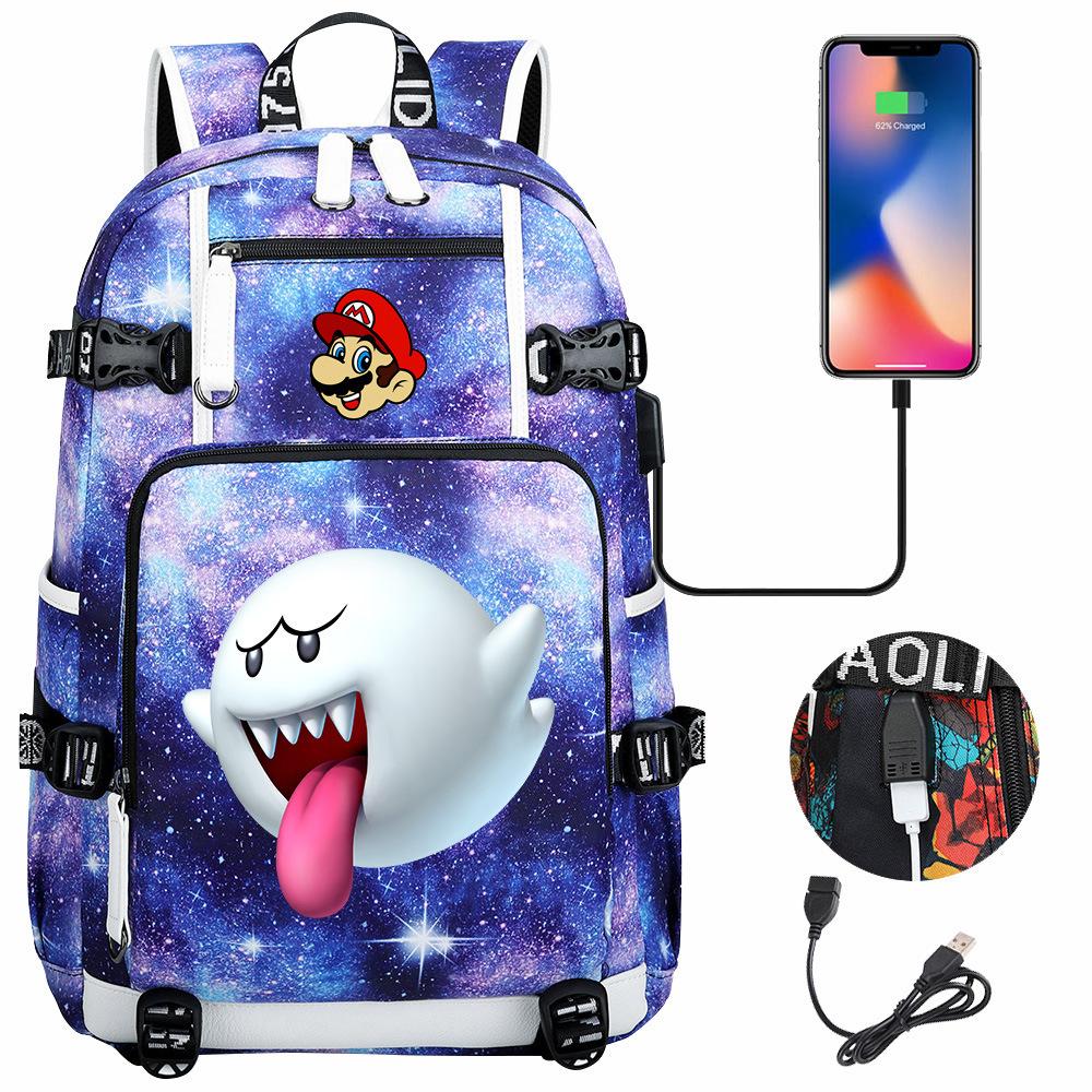 17-inch Popular Print Youth Backpack Large Capacity for Students Unisex Travel Casual School Bag