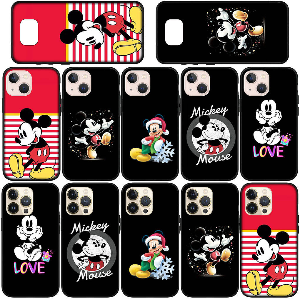 Phone Case for Samsung Galaxy S25 S23 S22 S21 S20 S24 Ultra FE A05 A06 A15 A16 A36 A37 A35 A54 A55 A56 A57 A25 A26 A53 A17 Mickey Cartoon Mouse Cover