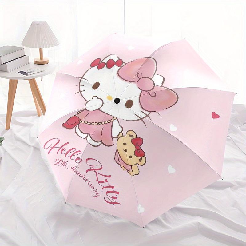 1pc Hello Kitty 50th Anniversary Umbrella with Plastic Handle,Suitable for All Seasons Home Travel Outdoor UmbrellaSanlio368