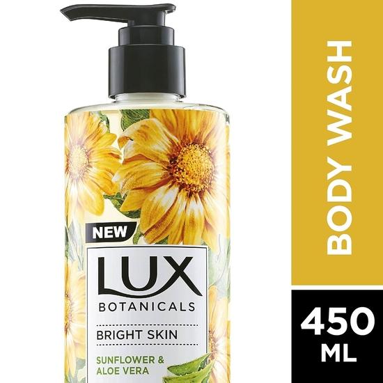 Gel de duș Lux Botanicals, floarea soarelui și aloe vera, gel de duș pentru femei, extracte 100% naturale, dă o piele strălucitoare, fără parabeni, 450 ml
