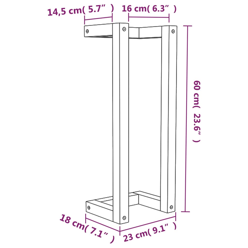 Wall-mounted bathroom towel rack for bathroom, kitchen, hotel - easy to install, solid pine wood with free installation 23 x 18 x 60 cm