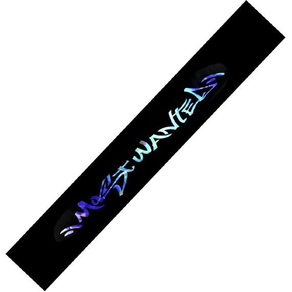 Bediffer Car Front Rear Window Windshield Sticker Wordart of Most Wanted, Colorful Reflective Decal Sticker Cover Self-Adhesive Styling Decoration