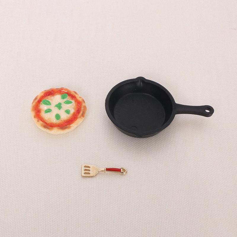 1/12 Dollhouse Kitchen Dinnerware Model Food Toys Pan Pot Shovel Pressure Cooker Playing House Miniature Cookware Accessories