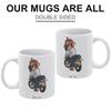 1Pack 11oz White Ceramic Mug Double-Sided Printed Illustration Durable Coffee Cup Great For Home Office Gift Use