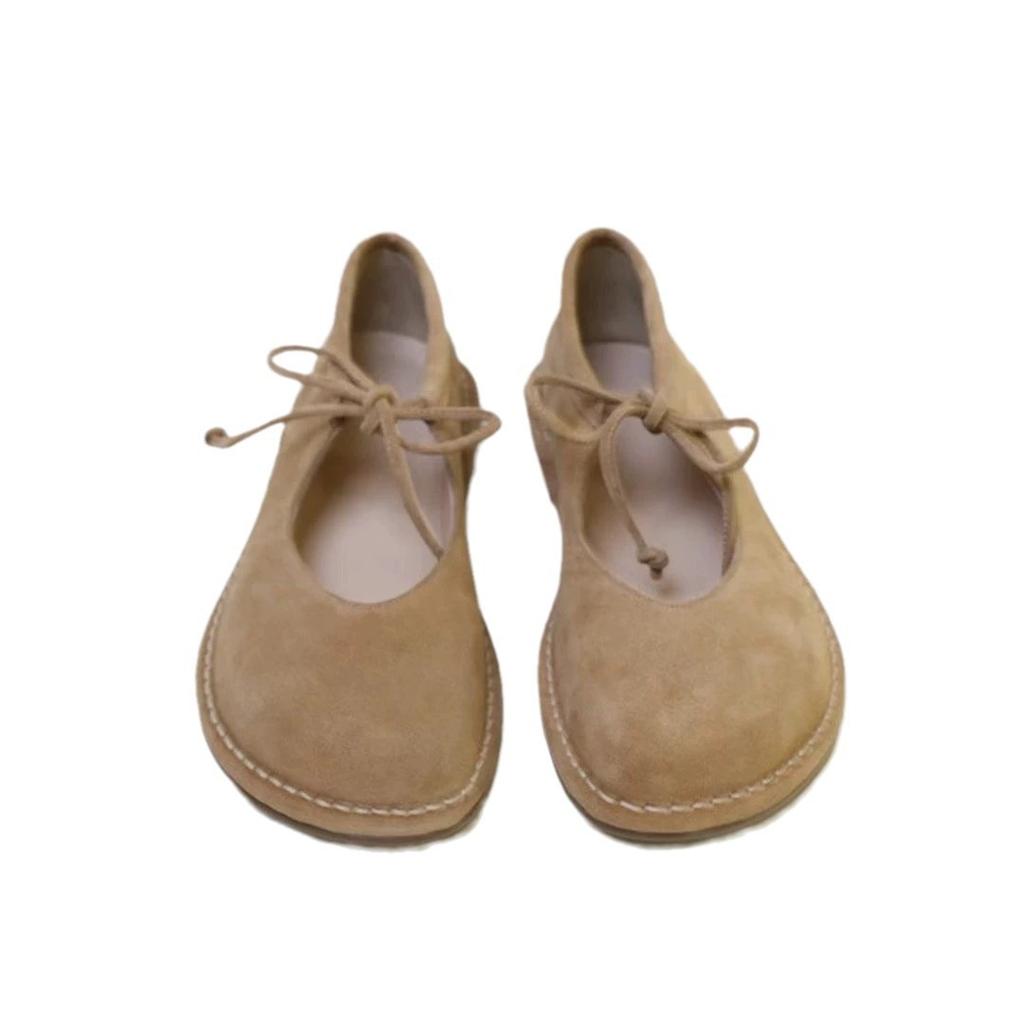 Fashion Spring Autumn Women's Flat Shoes 2025 New Comfortable Round-toe Mary Jane Shoes Female Ballet Lace-up Loafers For Women