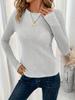 Fall/Winter Slim Fit Long Sleeve Crew Neck T-Shirt Women's Clothing