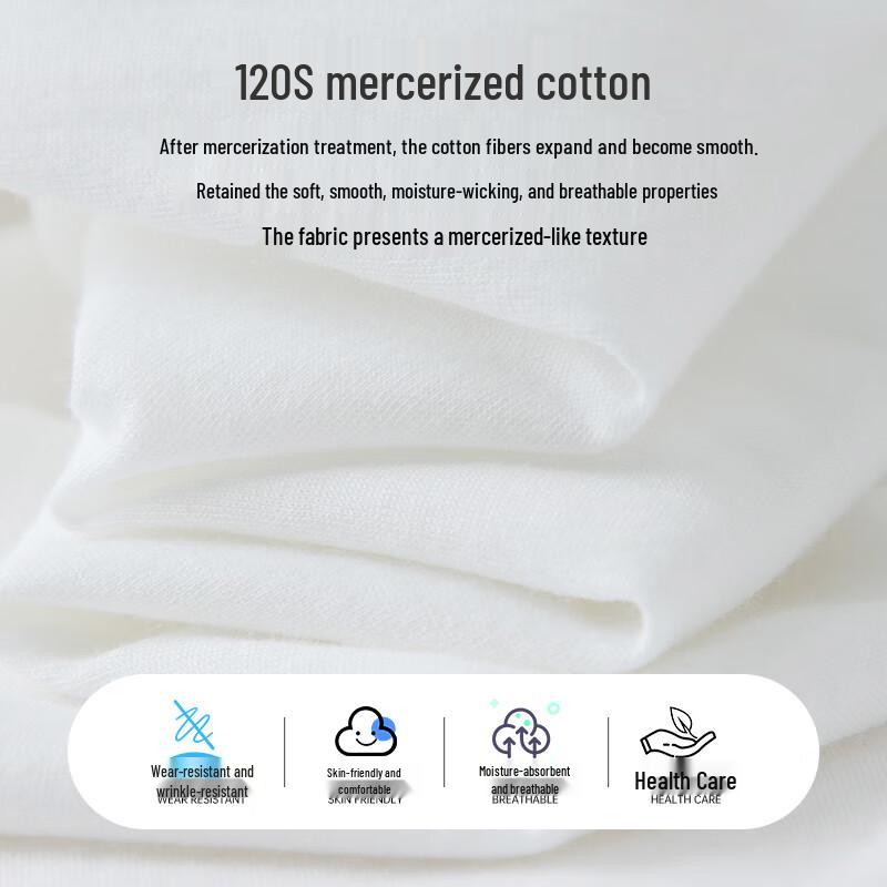 Yiershuang Women's 100% Cotton 120-Count Short Sleeve Base Layer Tee