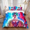 Super Saiyan Blue Goku Print 3Pcs Bedding Setduvet Cover With 2 Bedropillowcase Home Birthday Gift