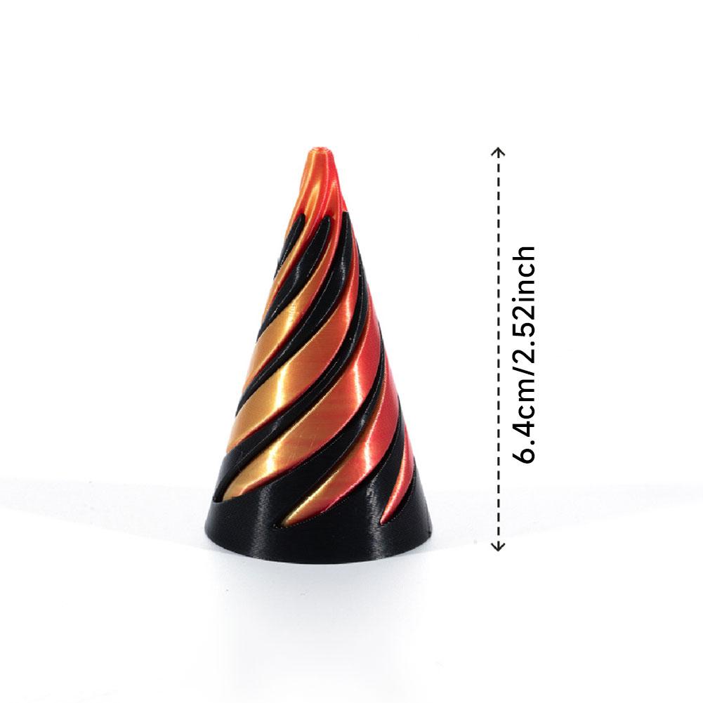 3D Printed Stress Relieving Toys Spiral Model Toy Impossible Pyramid Passthrough Thread Sculpture Screw Toys Gift