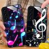 Musical Note Staff Mobile Phone Case for Samsung Galaxy S26 S25 S24 S23 S22 S21 S20 Note20 Plus FE Ultra Glass Colorful Cover