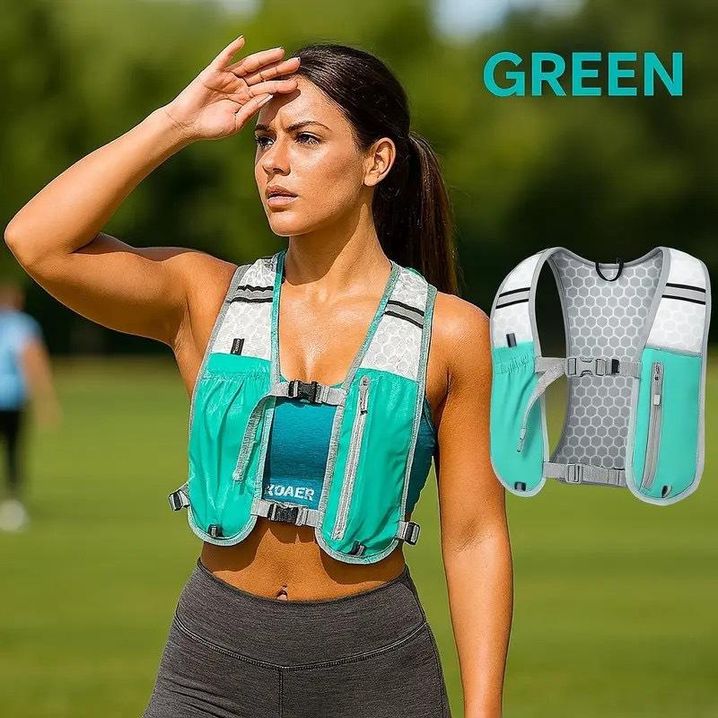 Running Water Bottle Storage Vest Lightweight Running Vest Reflective Hydration Water Chest Pack With Phone Holder