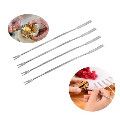 4Pcs Stainless Steel Lobster Crab Needle Walnut Needle Fruit Fork Seafood Tools
