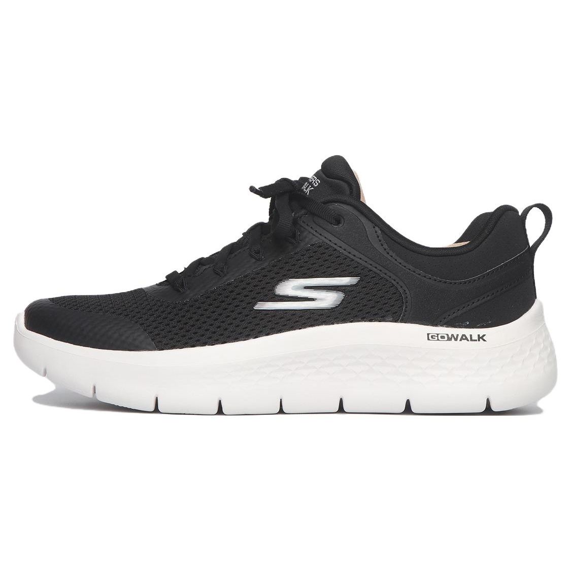 Skechers Go Walk Flex Comfortable Breathable Lightweight Low-Top Running Shoes Women sneakers Black 124817-BKW 35