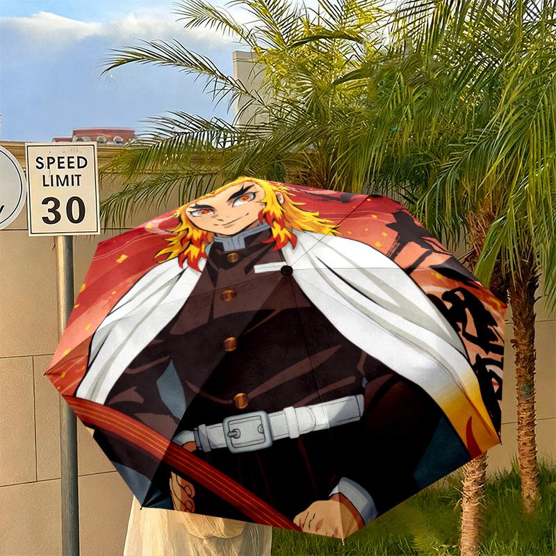 Japanese-style cartoon Demon Slayer Kamado Tanjiro & Kamado Nezuko umbrella including home travel and outdoor activities Multi functional umbrella 35