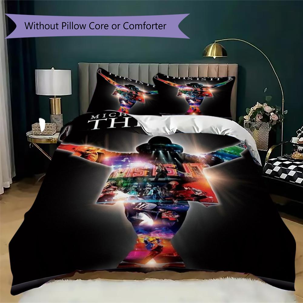 Michael Jackson Pop Legend Threepiece Set 1 Duvet Cover 2 Pillowcase Without Core Without Core Bedding Set Soft And Comfortable
