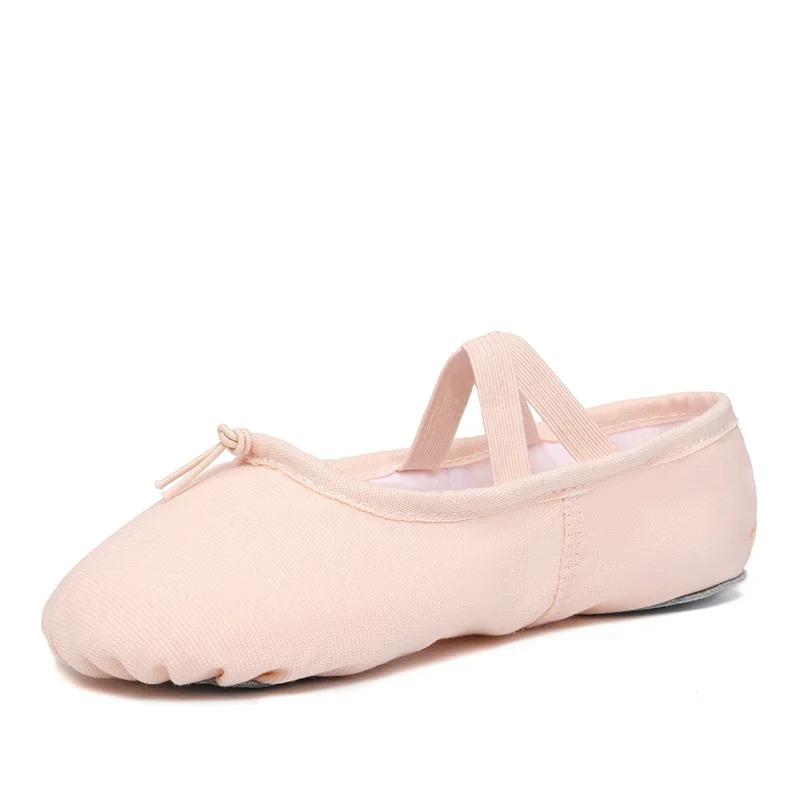 Girls Ballet Shoes Canvas Flat Ballet Dancing Slippers Dance Shoes For Adult Women Kids Children Classic Split-Sole Soft