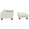 Kids Sofa with Footstool Cream 100x50x30 Cm Velvet