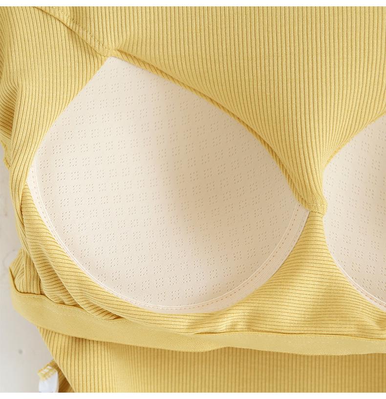 Women's Slim High Collar Short Sleeve T-Shirt with Chest Pads