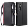 For Samsung Galaxy S25 FE Case TPU+PU Leather Wallet Phone Cover with Wrist Strap