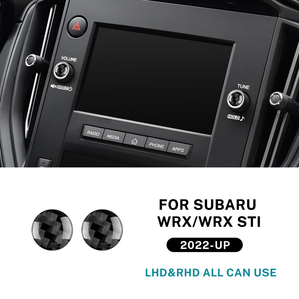 Real Soft Carbon Fiber Sticker For Subaru WRX/ WRX STI 2025 2025 2025 RHD LHD Central Control Screen Volume Knob Accessories