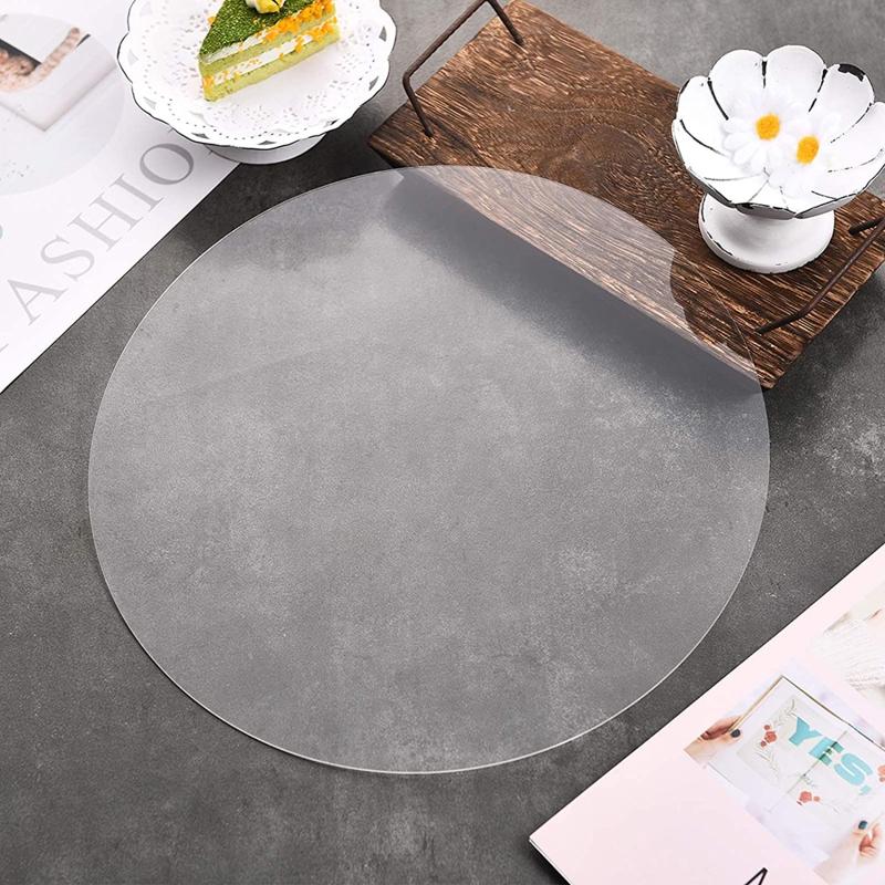 30Pcs Multi Purpose Clear Acrylic Board Blank Round Panel Shatterproof for Wedding Party Signs Display Project