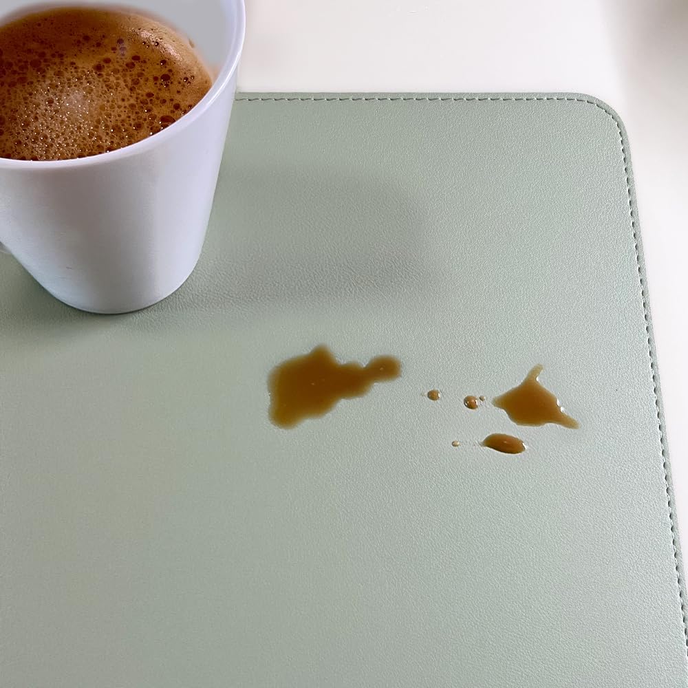 Wendbares Mauspad im Premium-Leder-Stil EGRET Einfach Stilvoll Niedlich Rosa Hell Beidseitig (matt & rosa)