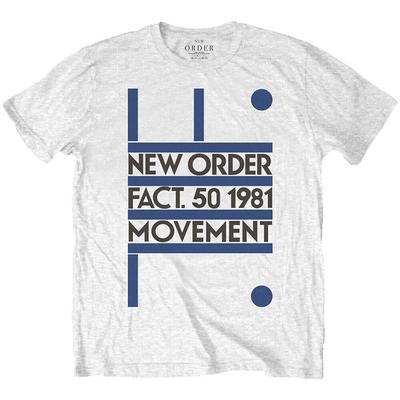 New Order Movement Slim Fit Weißes Unisex-T-Shirt