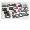 BREAUX 1 Set Matte Black ABS Car Trunk Rear Number Letters Word Badge Emblem