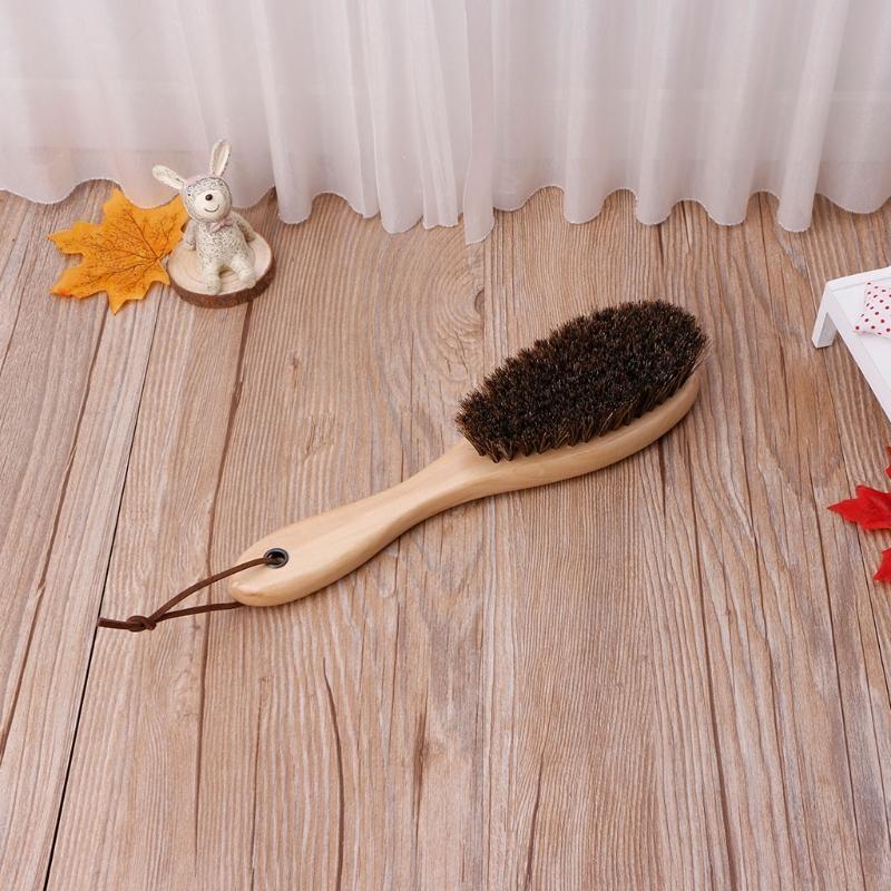 24TE Genuine Horsehair Brush Boot Shoe Cleaner Polish Overcoat Won`t Damage