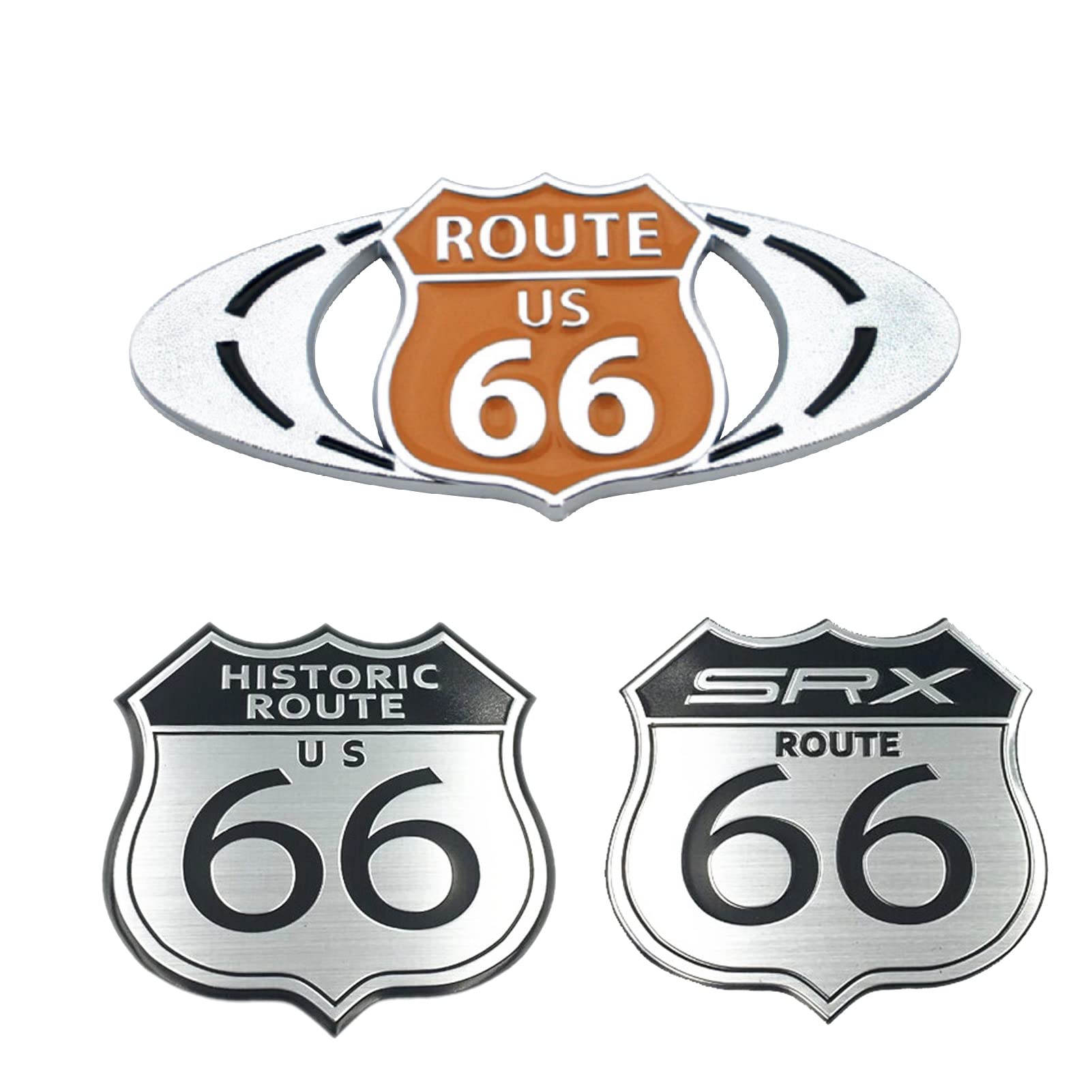 Наклейка Saki&Masa Эмблема Route 66 для Автомобиля Мотоцикла Ретро Декаль Route 66 Набор из 3 штук