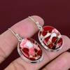 Kingman Red Mohave Copper Turquoise Earring Gemstone Earrings Dainty Jewelry 925 Sterling Silver Earring Gifts for Her Handmade Drop Earring