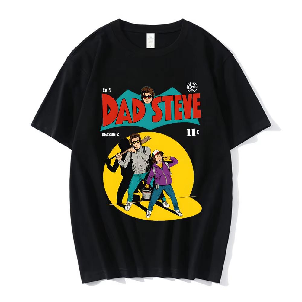 Steve Harrington Tshirts Unisexs Harajuku Graphics Print Tshirt Short Sleeve Pure Cotton Oversize Streetwear Unisex T Shirt