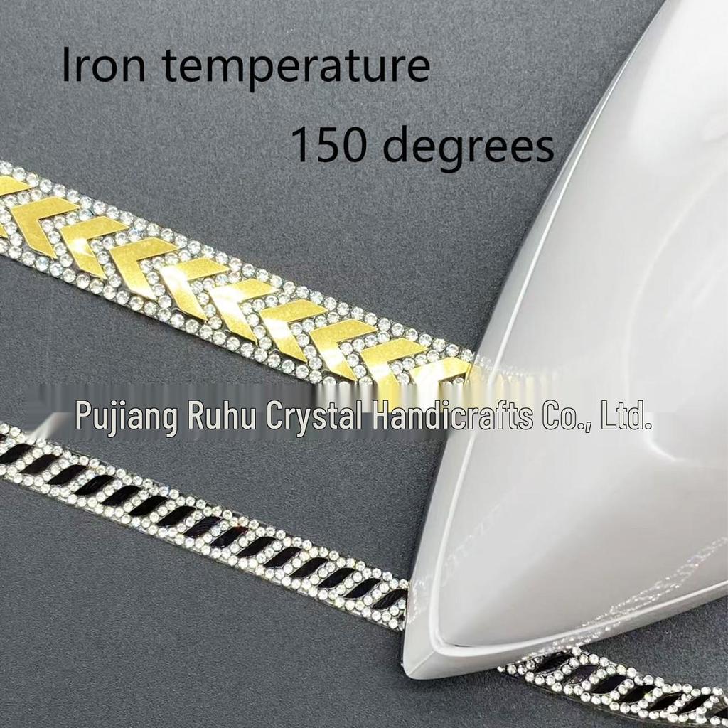 One-Yard Resin Rhinestone Strip with Hot Melt Adhesive for DIY Clothing Accessories