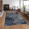 Blue Rug Design 3D Digital Print Non-Slip Flooring Carpet