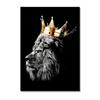 Lion Family Crown Print Canvas Painting Gallery Grade Wall Decor Posters Abstract Animal Autograph Black and White Pictures Gift