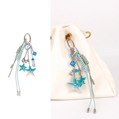 New Starfish Chain Bag Pendant Fashionable Ocean Series Ins Fresh and Sweet Wind Keychain Pendant