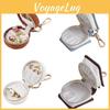 Style Soft Leather Jewelry Case With Pure Color Pattern For Home And Travel Use