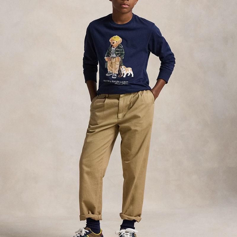 Polo Ralph Lauren Cotton Long Sleeve Iconic Bear T-Shirt Kids Tops CWPOTSHY8021181-410