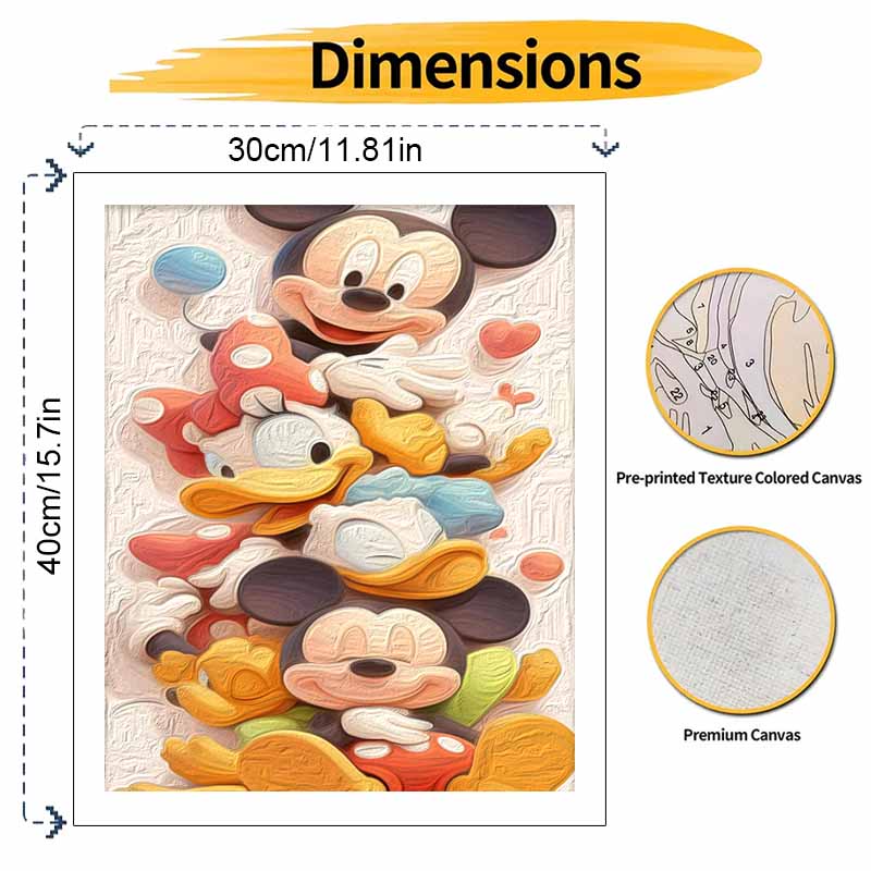 Disney animation digital oil painting Mickey Mouse Friends diy handpainted coloring painting home decoration wall art gift set 130