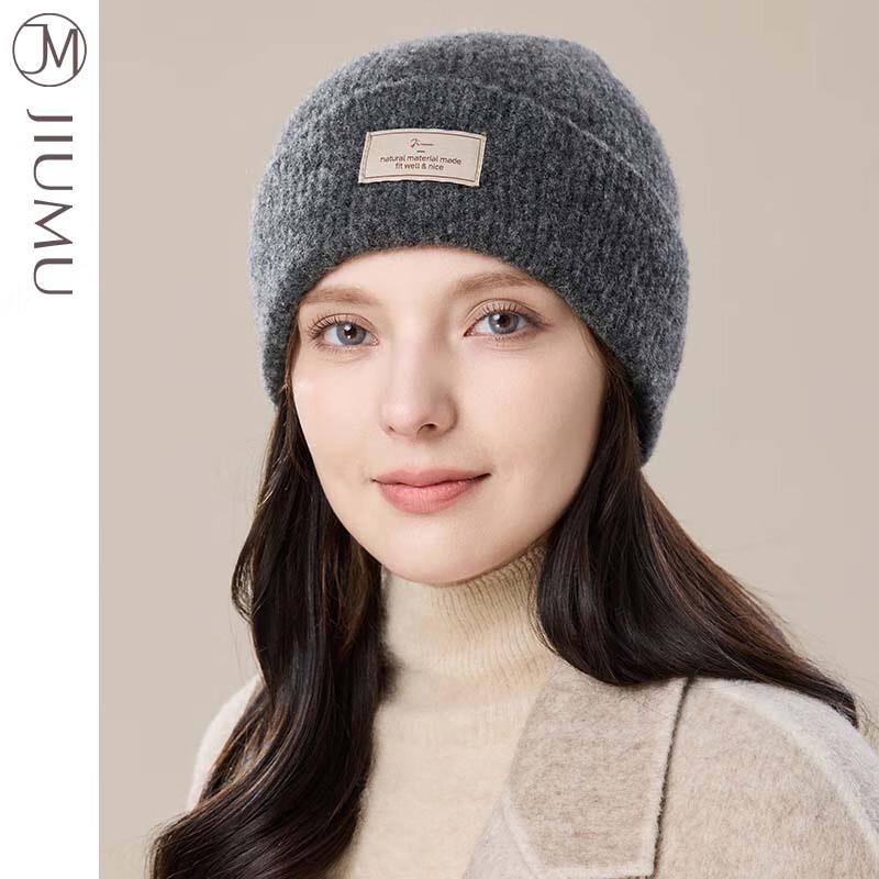 JIUMU Women s Thick Warm Wool Beanie Hat One Size