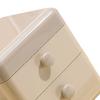 Desk Storage Box with 2 Drawers and   Lid Plastic Cute     Desktop Jewelry Stationary   for Home Dorm